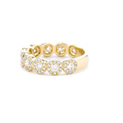 5.0mm Alexis 5-Stone Halo Diamond Ring Rings Princess Bride Diamonds