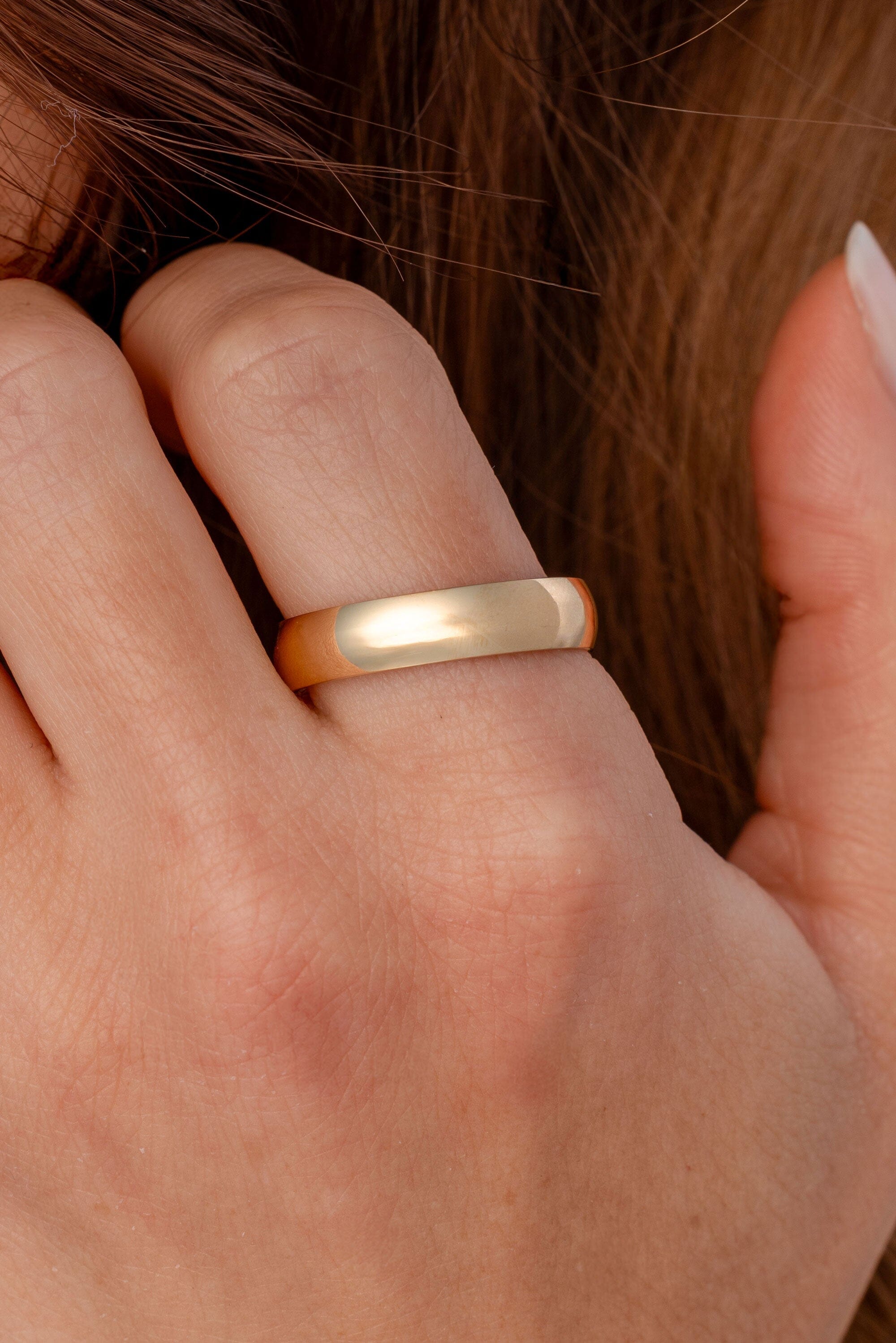 5.0mm Domed Lightweight Comfort Fit Band Rings Princess Bride Diamonds