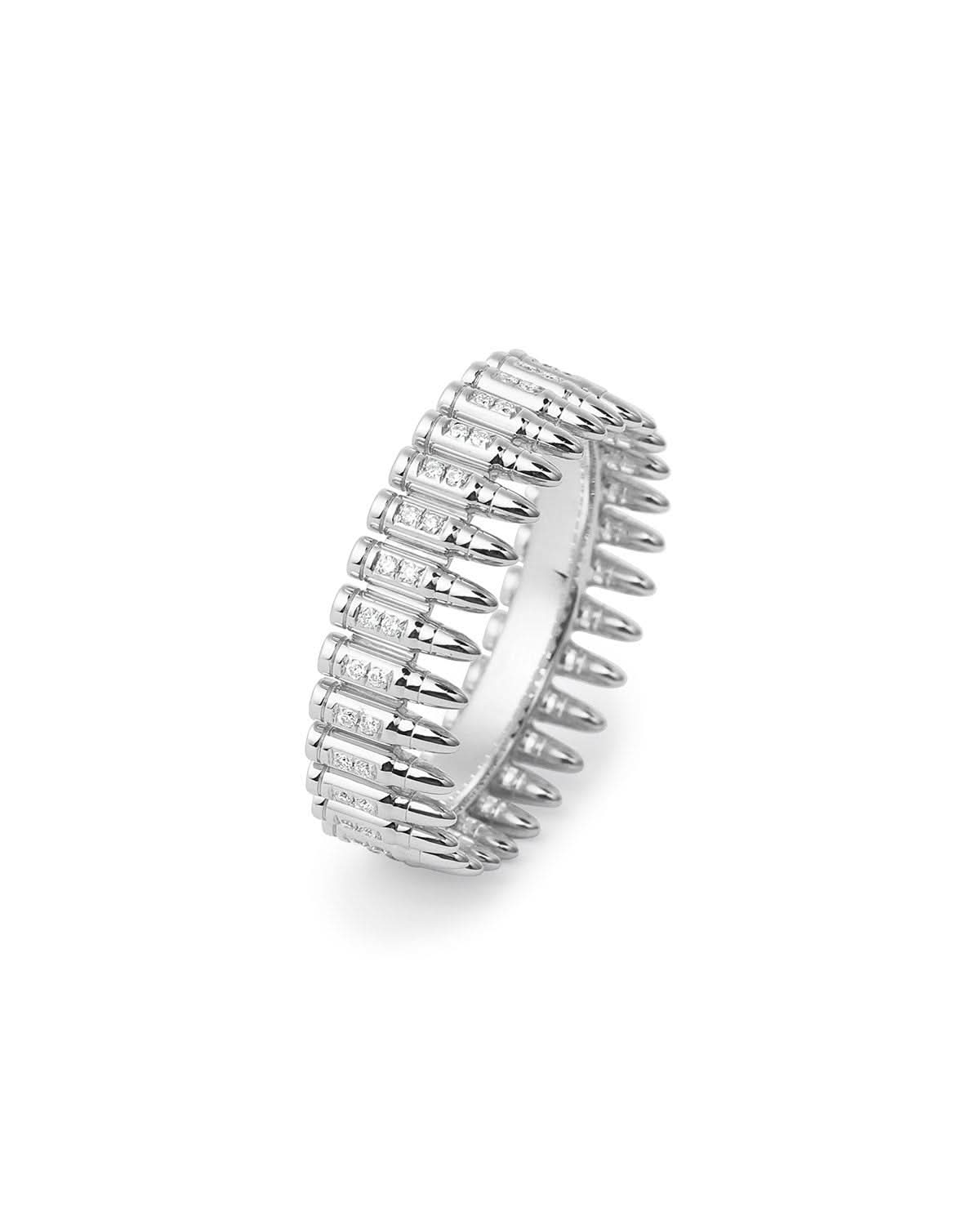 5.56 NATO Diamond Bullet Ring - PBD Rings