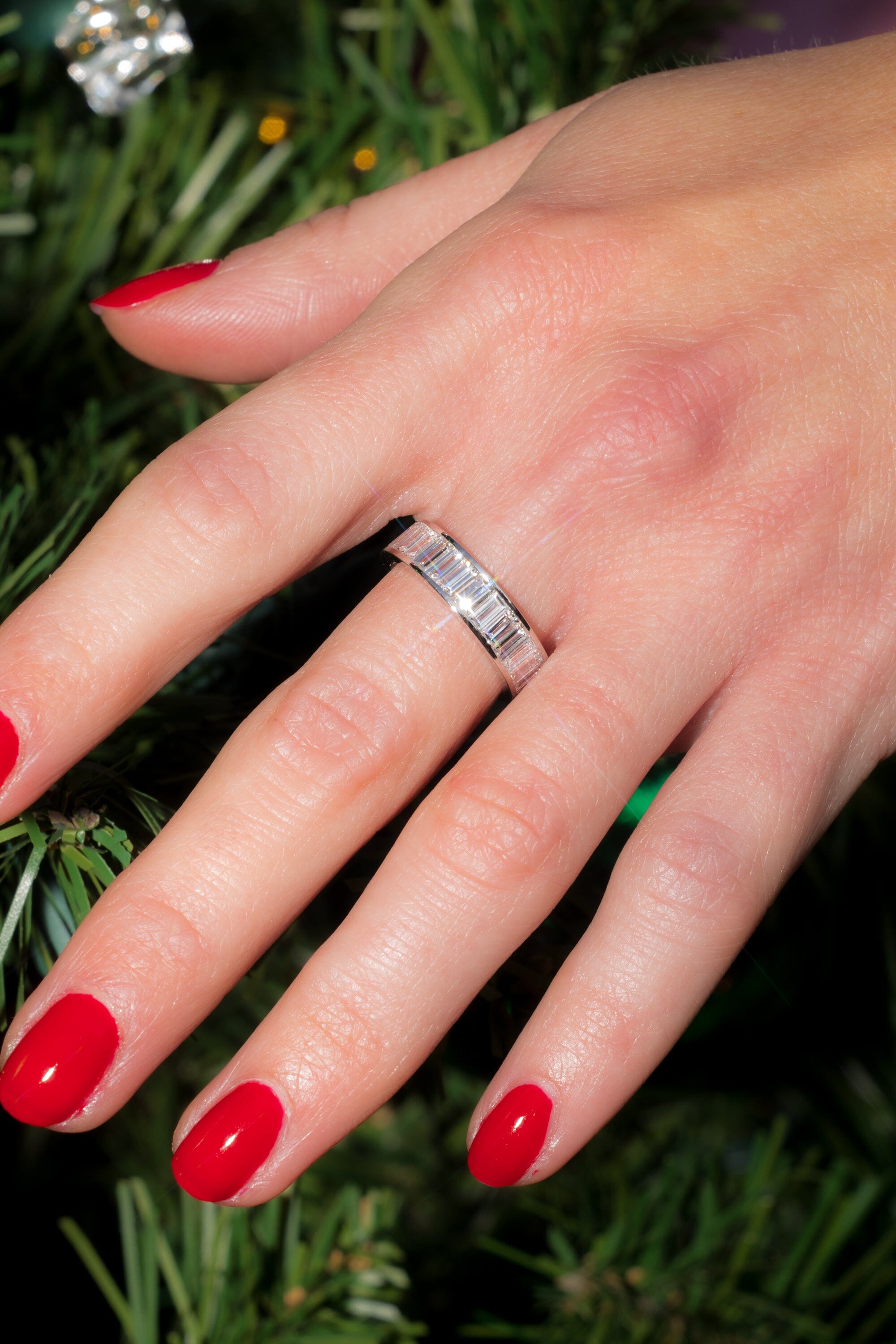 5mm Channel Lab Diamond Emerald Ring Rings Princess Bride Diamonds