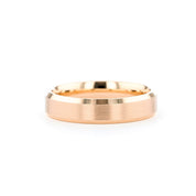 5mm Satin Center Bevel Edge Rings Princess Bride Diamonds