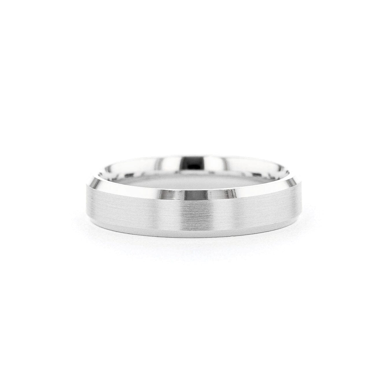 5mm Satin Center Bevel Edge Rings Princess Bride Diamonds