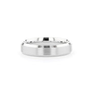 5mm Satin Center Bevel Edge Rings Princess Bride Diamonds