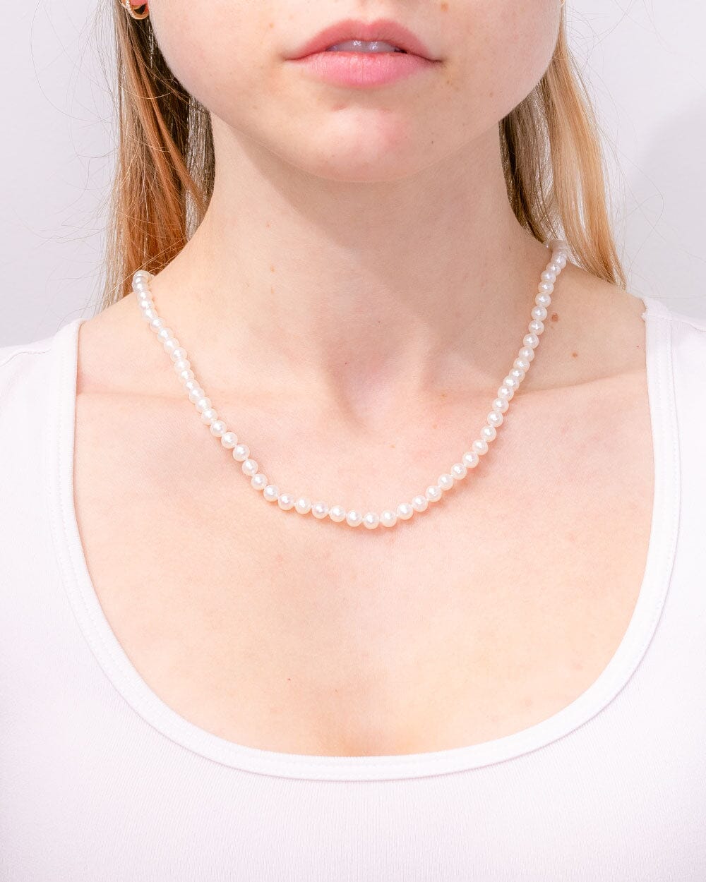 5mm White Pearl Necklace Necklaces Princess Bride Diamonds 