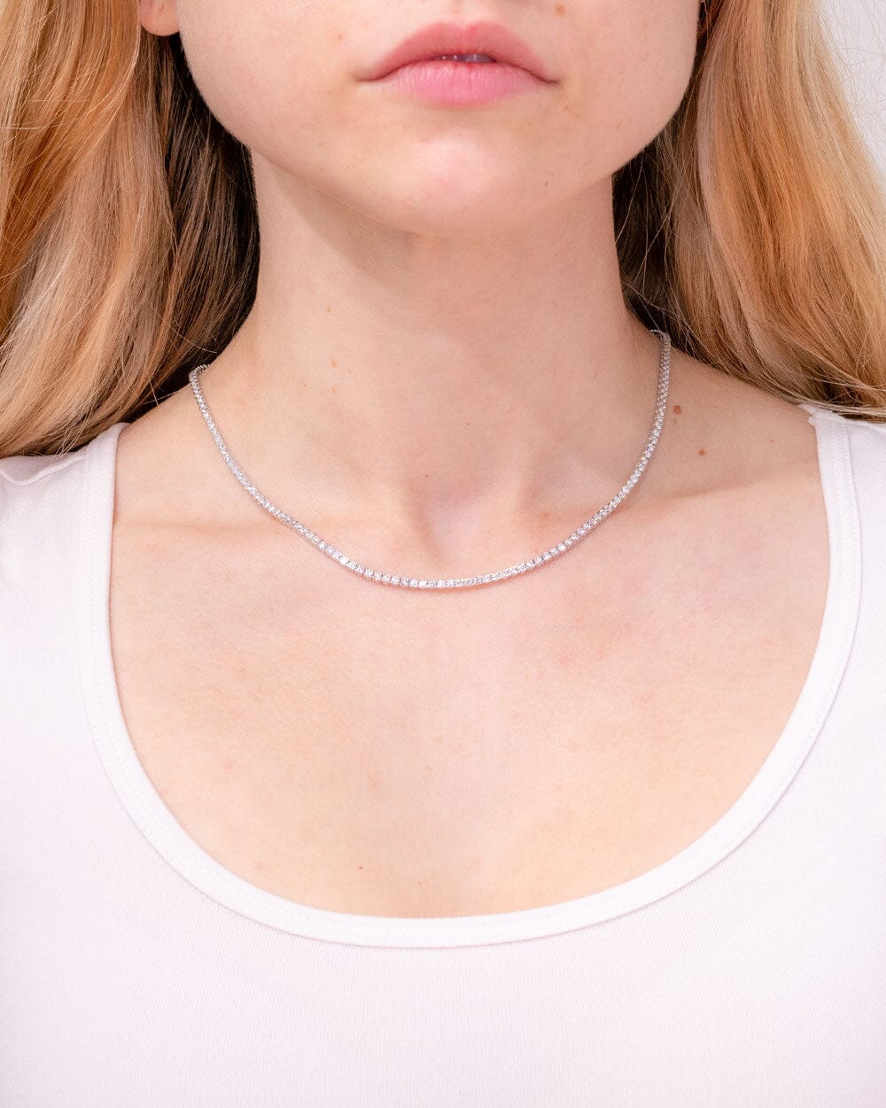 6.08ct Tennis Necklace Necklaces Princess Bride Diamonds