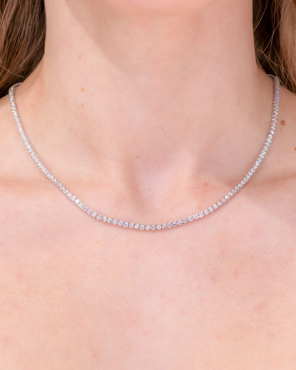 6.08ct Tennis Necklace Necklaces Princess Bride Diamonds