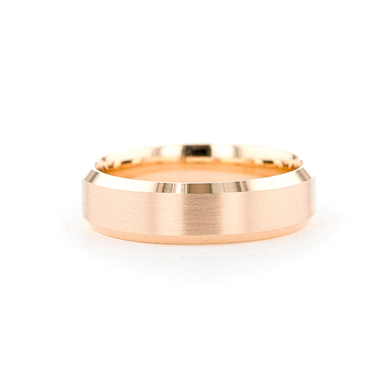 6mm Satin Center Bevel Edge Rings Princess Bride Diamonds