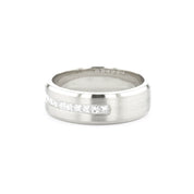 7mm Satin Center Princess Cut Diamond Band Rings Princess Bride Diamonds