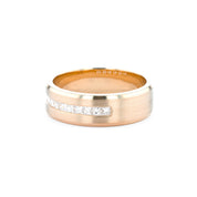 7mm Satin Center Princess Cut Diamond Band Rings Princess Bride Diamonds