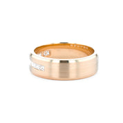 7mm Satin Center Princess Cut Diamond Band Rings Princess Bride Diamonds