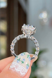 8.02ct E-VS1 Oval Lab Diamond North South Engagement Rings Princess Bride Diamonds