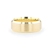 8mm Satin Center Bevel Edge Rings Princess Bride Diamonds