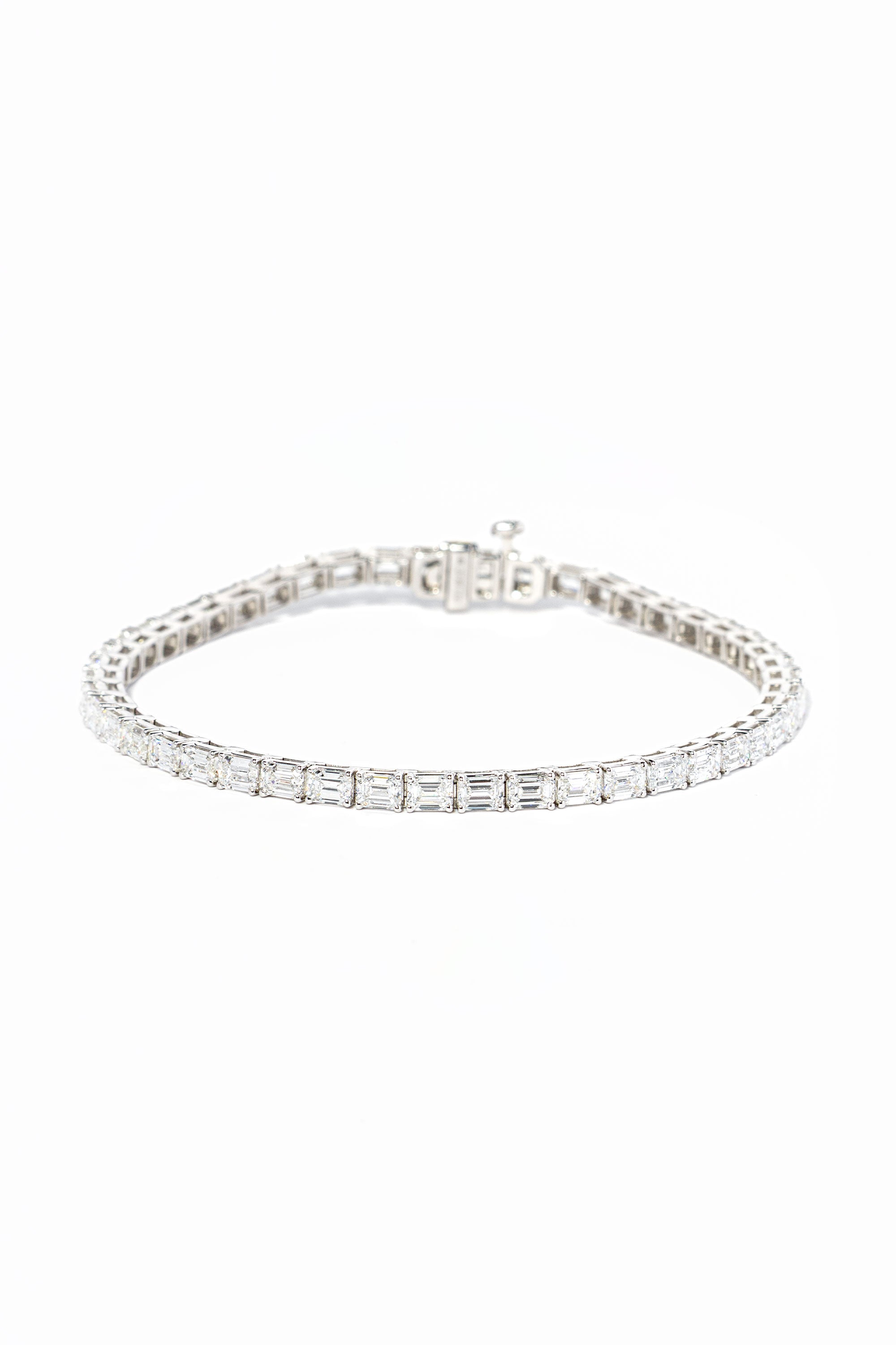 Emerald Lab Diamond Tennis Bracelet