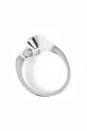 Half Bezel Tension Set Engagement Ring