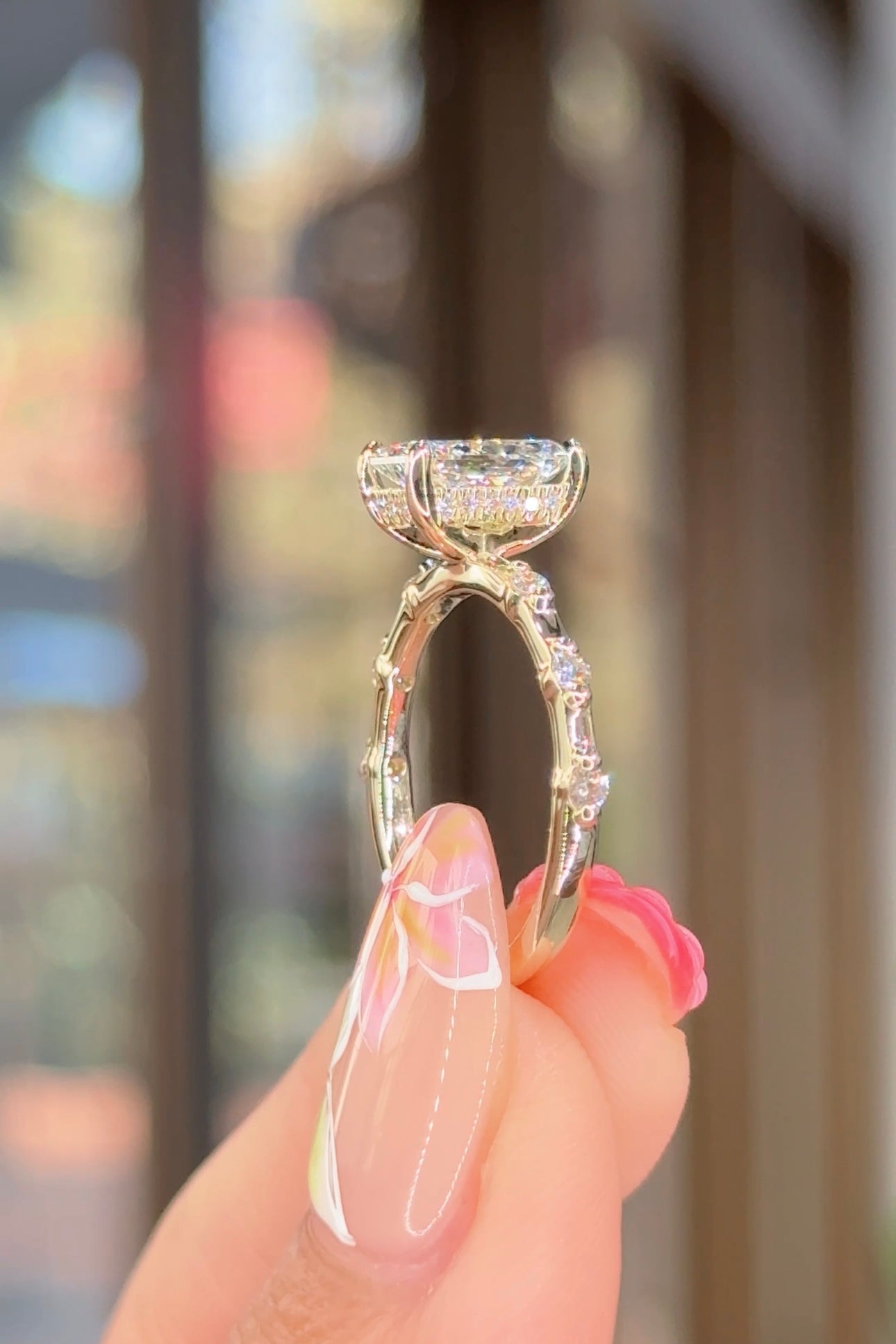 1.52ct D-VS1 Radiant Lab Diamond Daisy