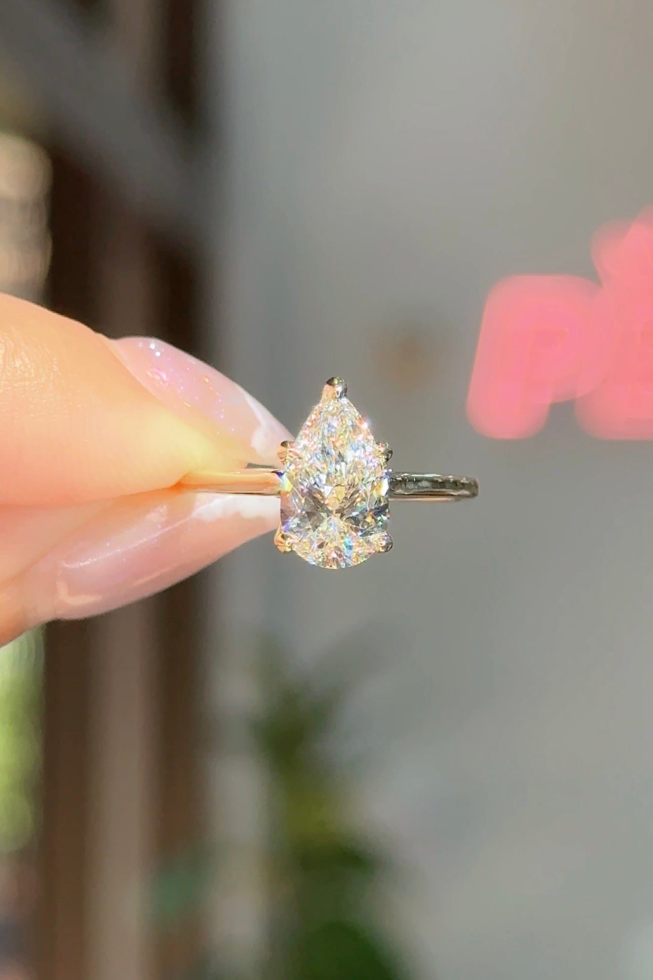 1.71ct E-VS1 Pear Lab Diamond Hana