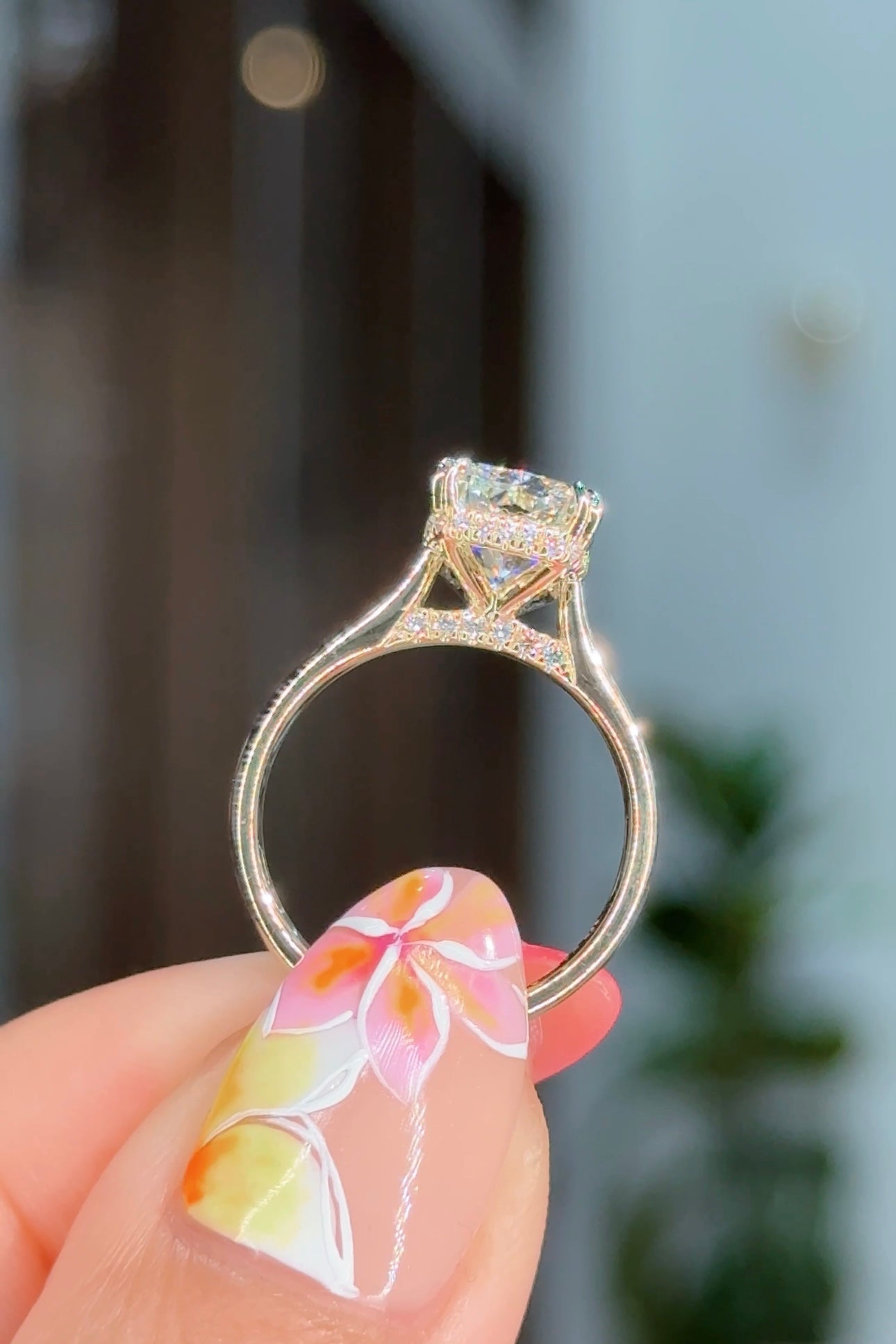3.05ct E-VS1 Cushion Lab Diamond Double Claw Alice