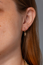 Yellow Gold Kite Drop Huggies
