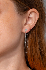 Lindsey Trio Diamond Dangle Earrings