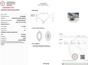 1.71ct E-VS1 Marquise Lab Diamond Amber
