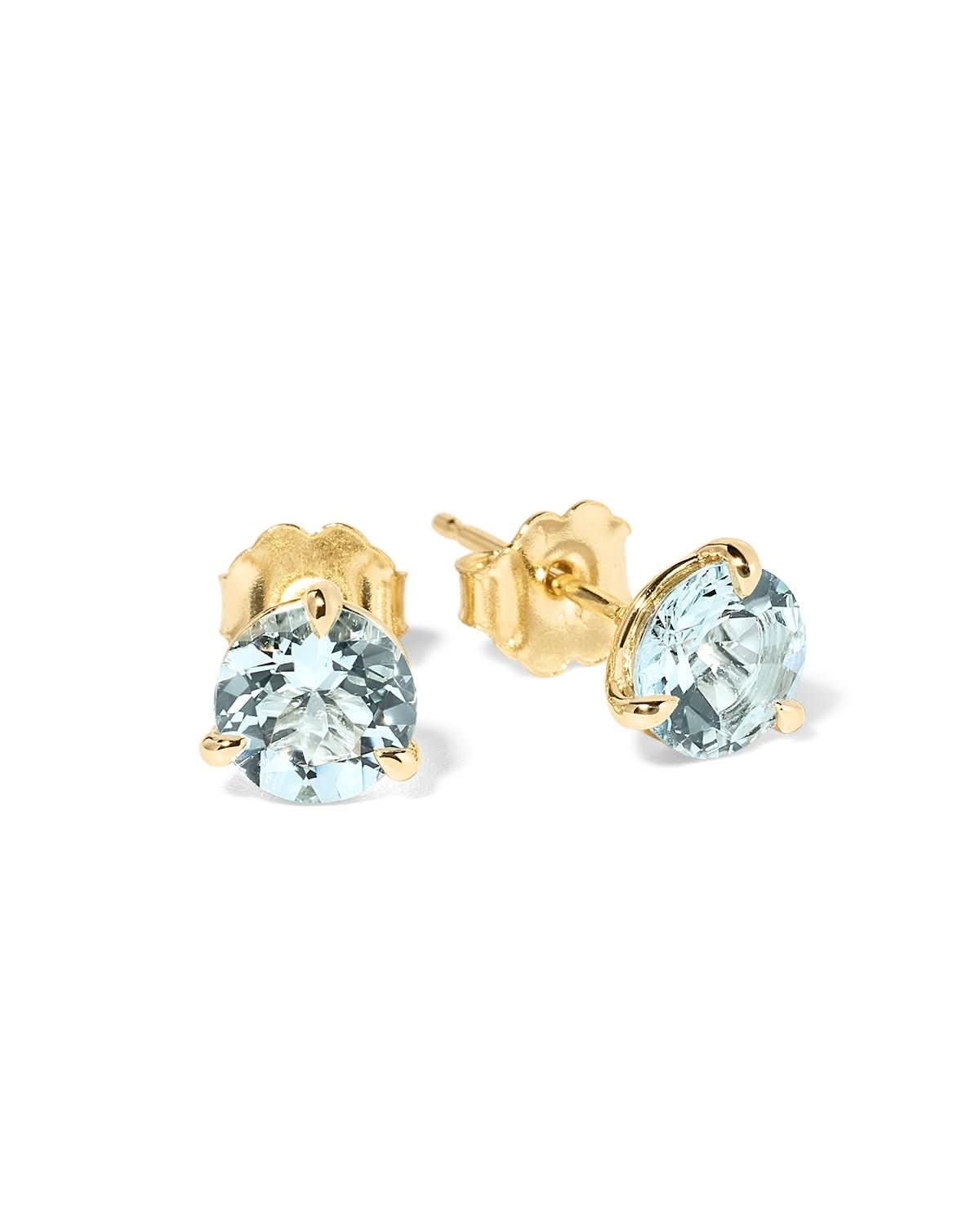 Aquamarine Studs - PBD Earrings