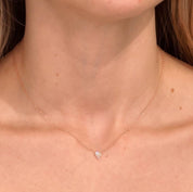Baby Pavé Heart Necklace Rose Gold Necklaces Princess Bride Diamonds