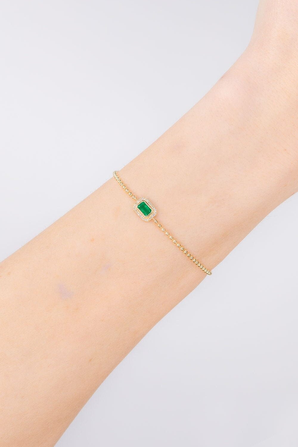 Beaded Halo Bezel Emerald Bracelet Bracelets Princess Bride Diamonds