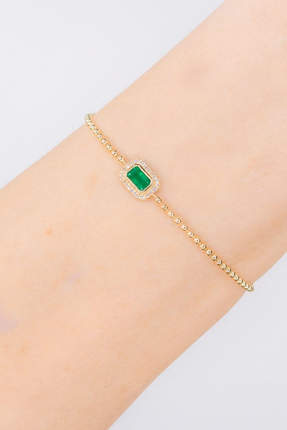 Beaded Halo Bezel Emerald Bracelet Bracelets Princess Bride Diamonds