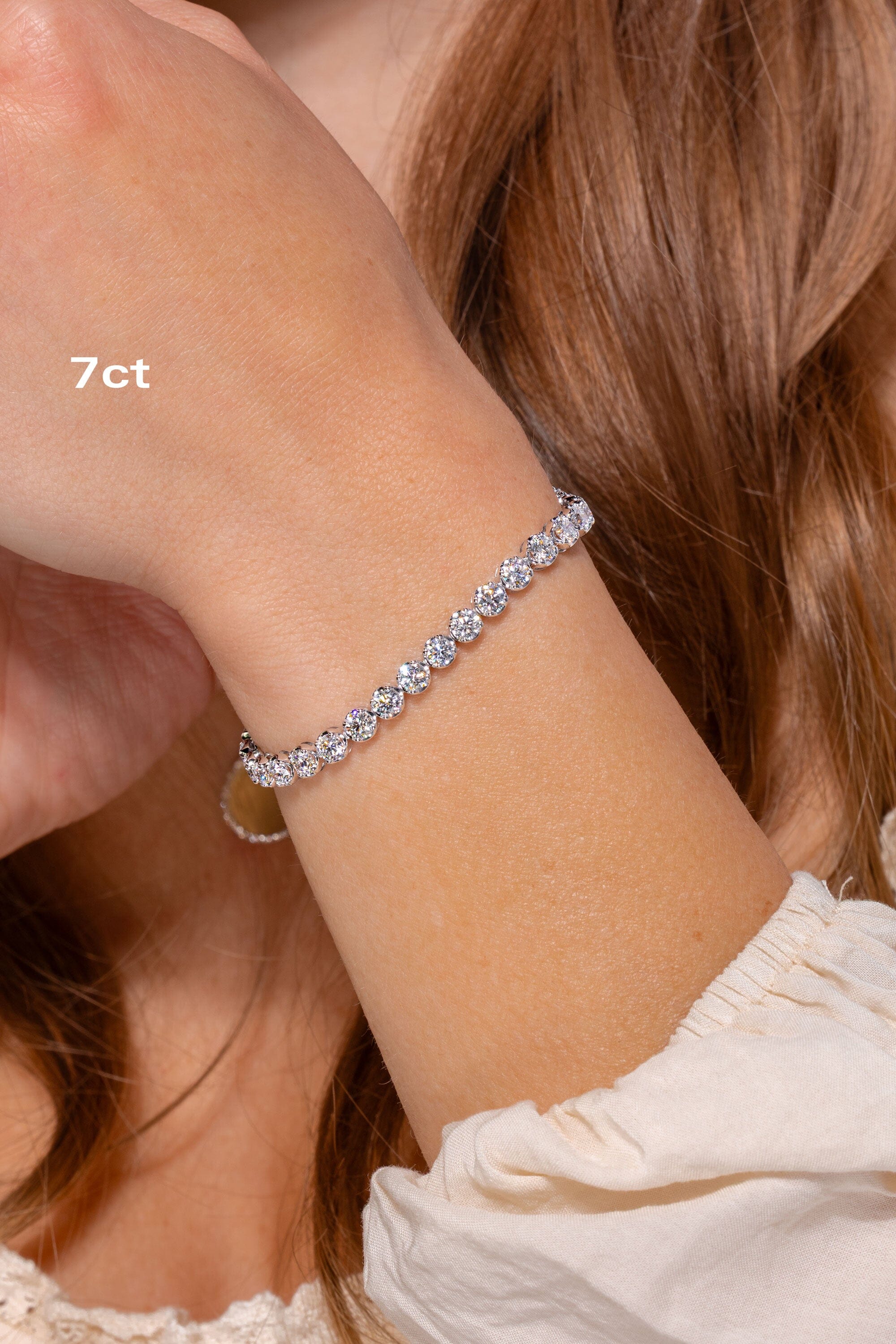 Buttercup Lab Diamond Tennis Bracelet Bracelets Princess Bride Diamonds 7ct 14k White Gold