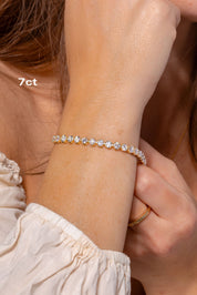 Buttercup Lab Diamond Tennis Bracelet Bracelets Princess Bride Diamonds 7ct 14K Yellow Gold