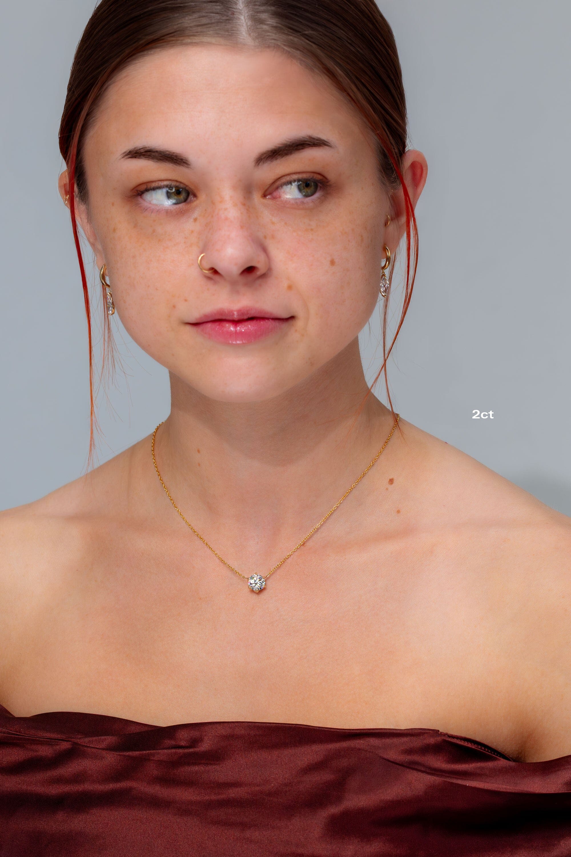 Caraline Round Diamond Pendant Necklaces Princess Bride Diamonds
