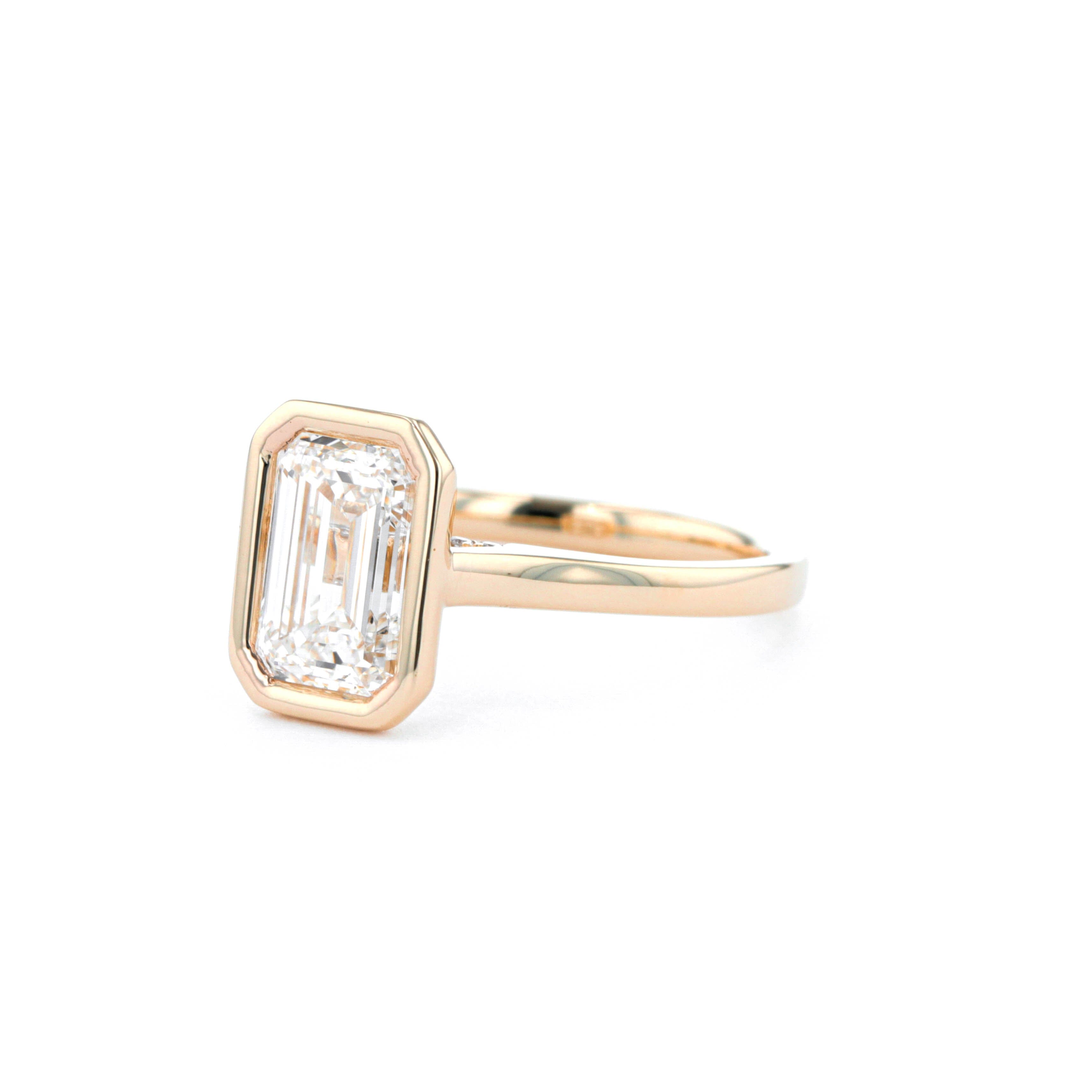 Casey Emerald High Polish Engagement Rings Princess Bride Diamonds