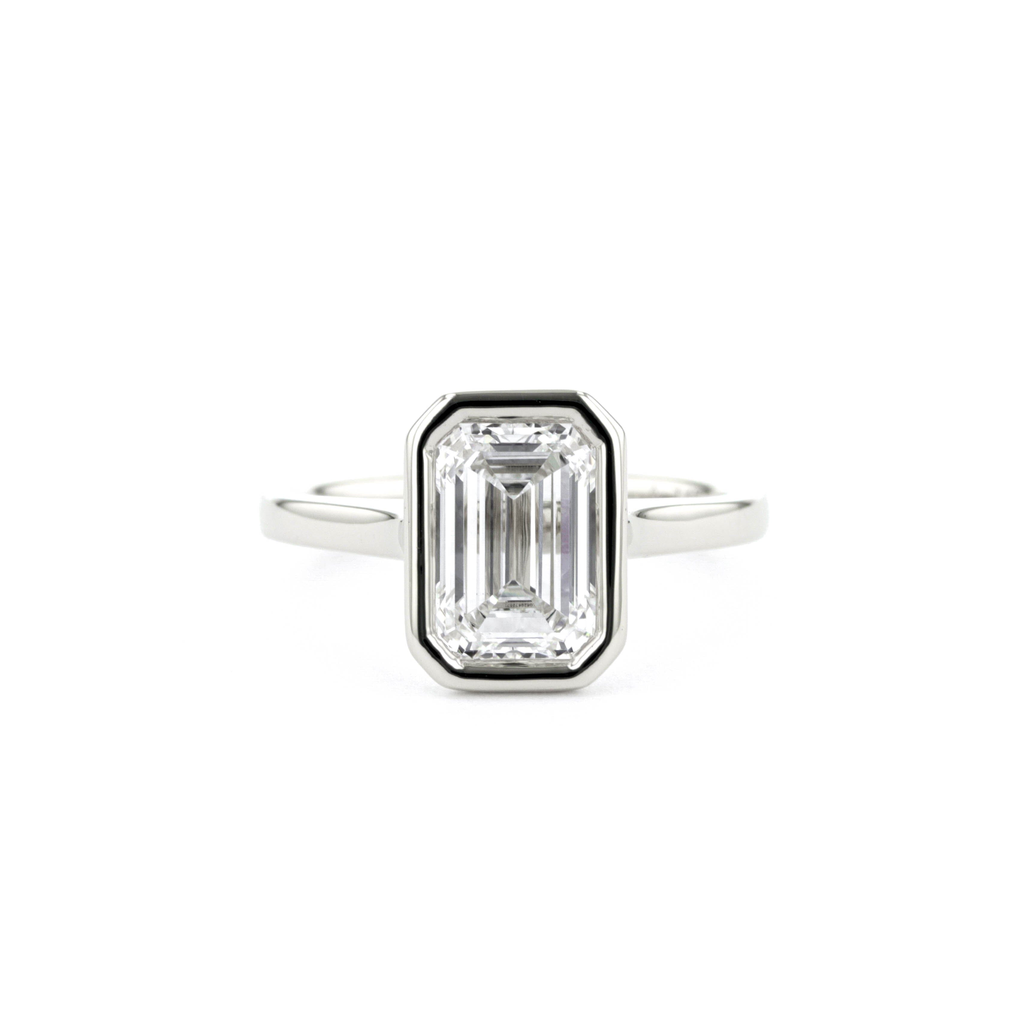 Casey Emerald High Polish Engagement Rings Princess Bride Diamonds