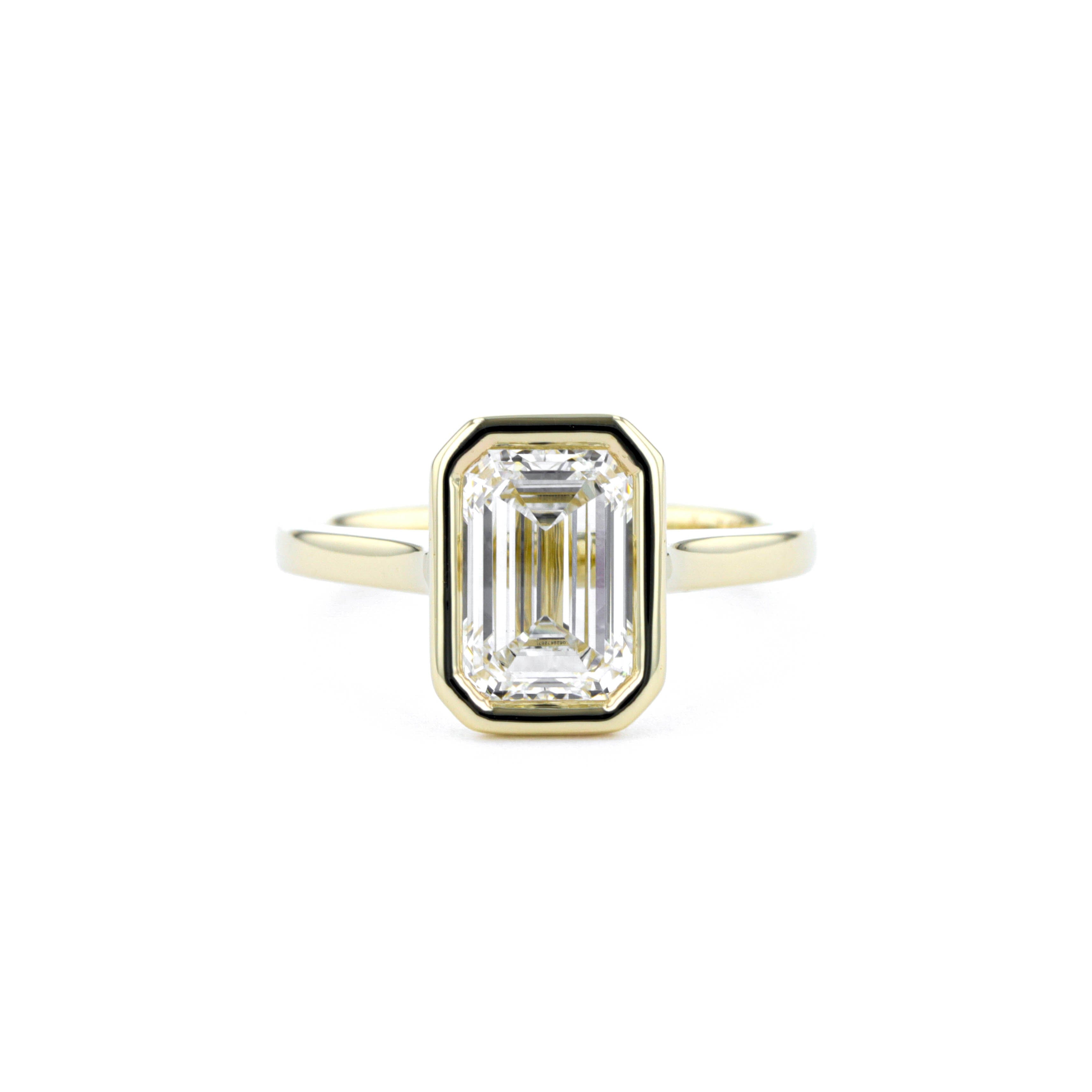 Casey Emerald High Polish Engagement Rings Princess Bride Diamonds