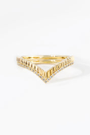 Chevron Bandolier Pavé Band Rings Princess Bride Diamonds
