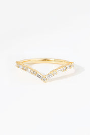 Chevron Round and Baguette Diamond Ring Rings Princess Bride Diamonds