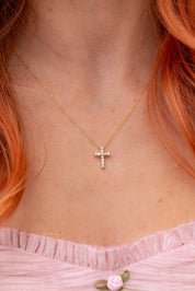Classic Diamond Cross Necklaces Princess Bride Diamonds