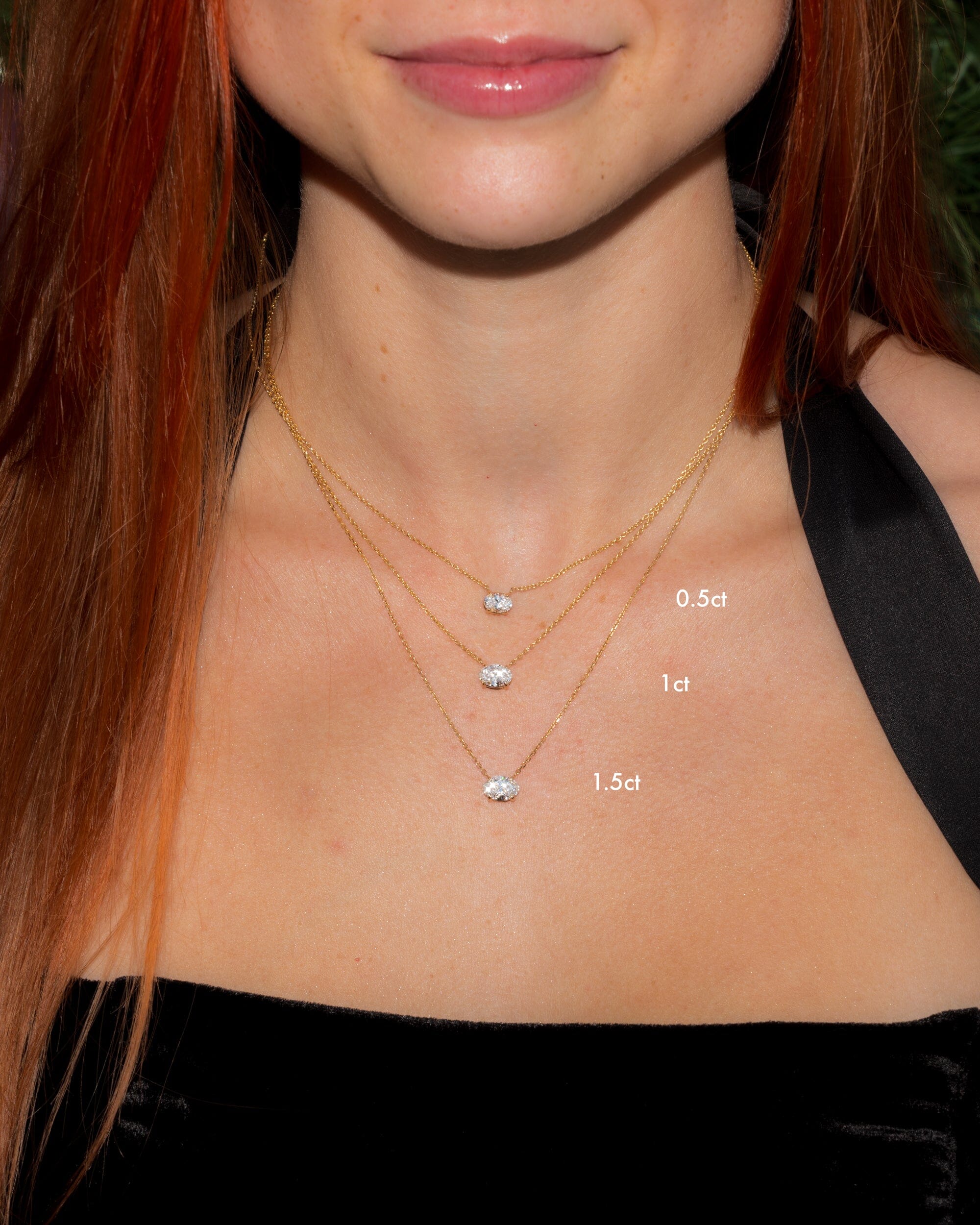 Classic Oval Lab Diamond Pendant Necklaces Princess Bride Diamonds