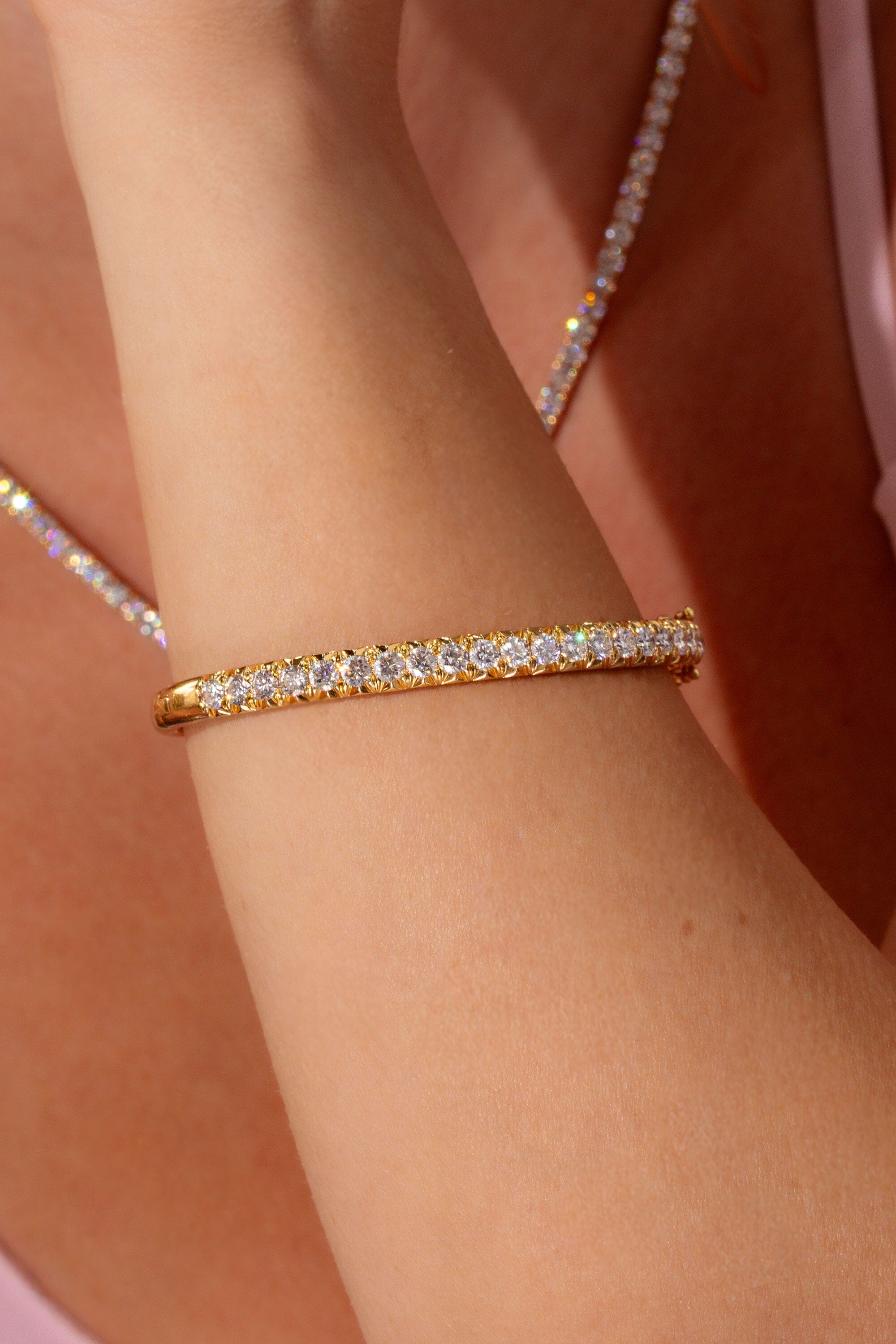 Core Pavé Bangle Bracelets Princess Bride Diamonds