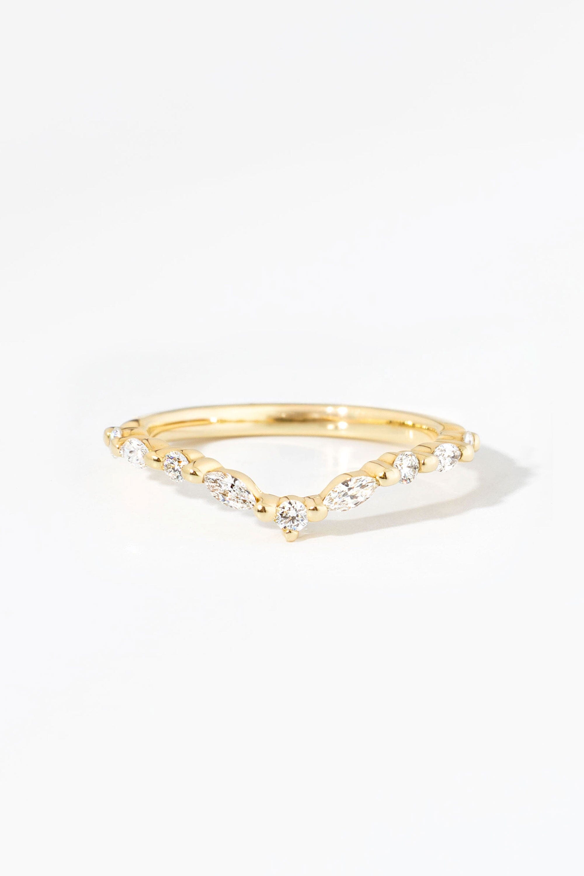 Curved Tori Band Rings Princess Bride Diamonds