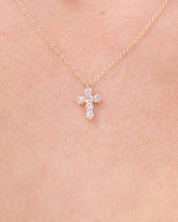 Dainty Diamond Cross 14k Yellow Gold Necklaces Princess Bride Diamonds