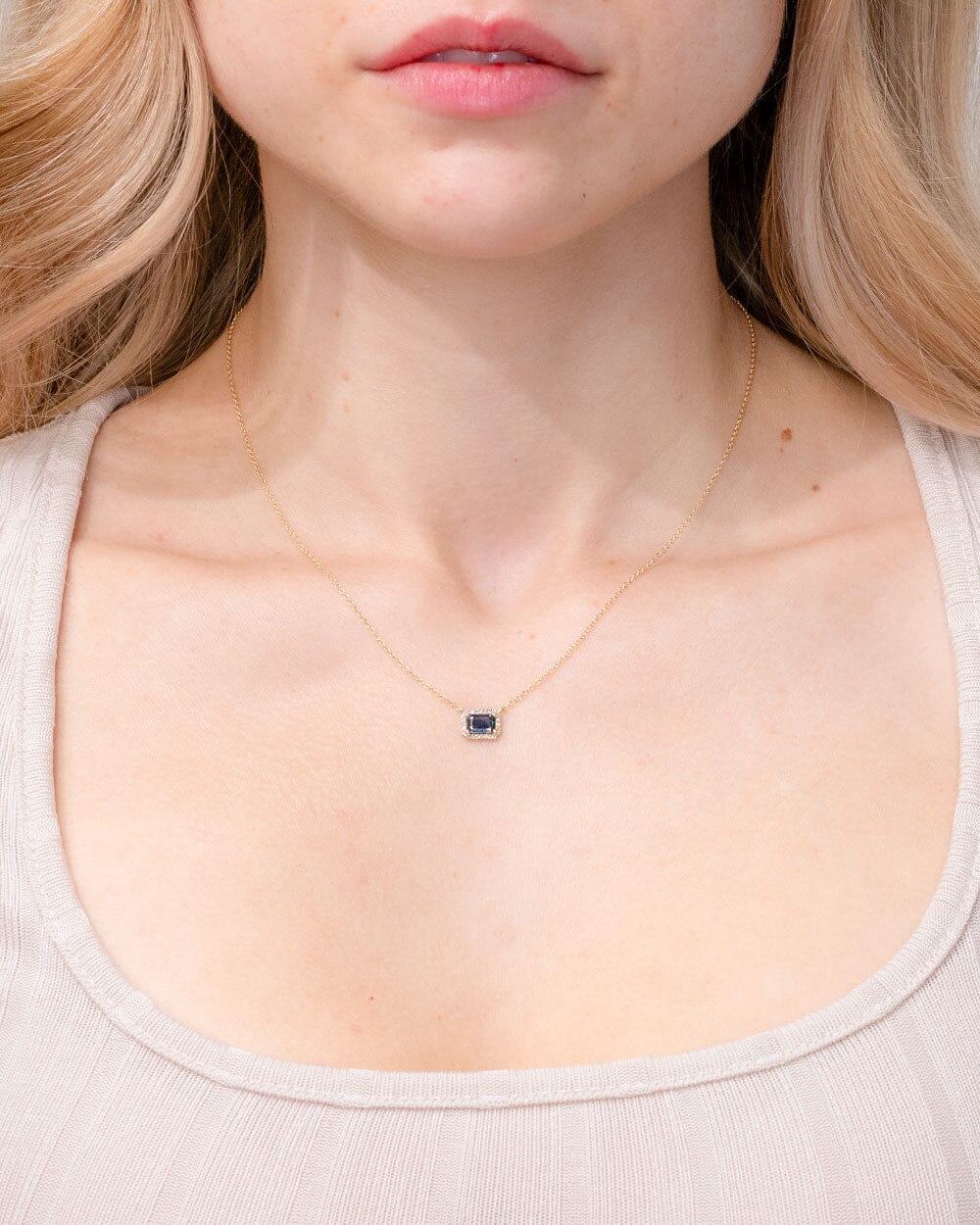 Diamond Halo Blue Sapphire Necklace Necklaces Princess Bride Diamonds