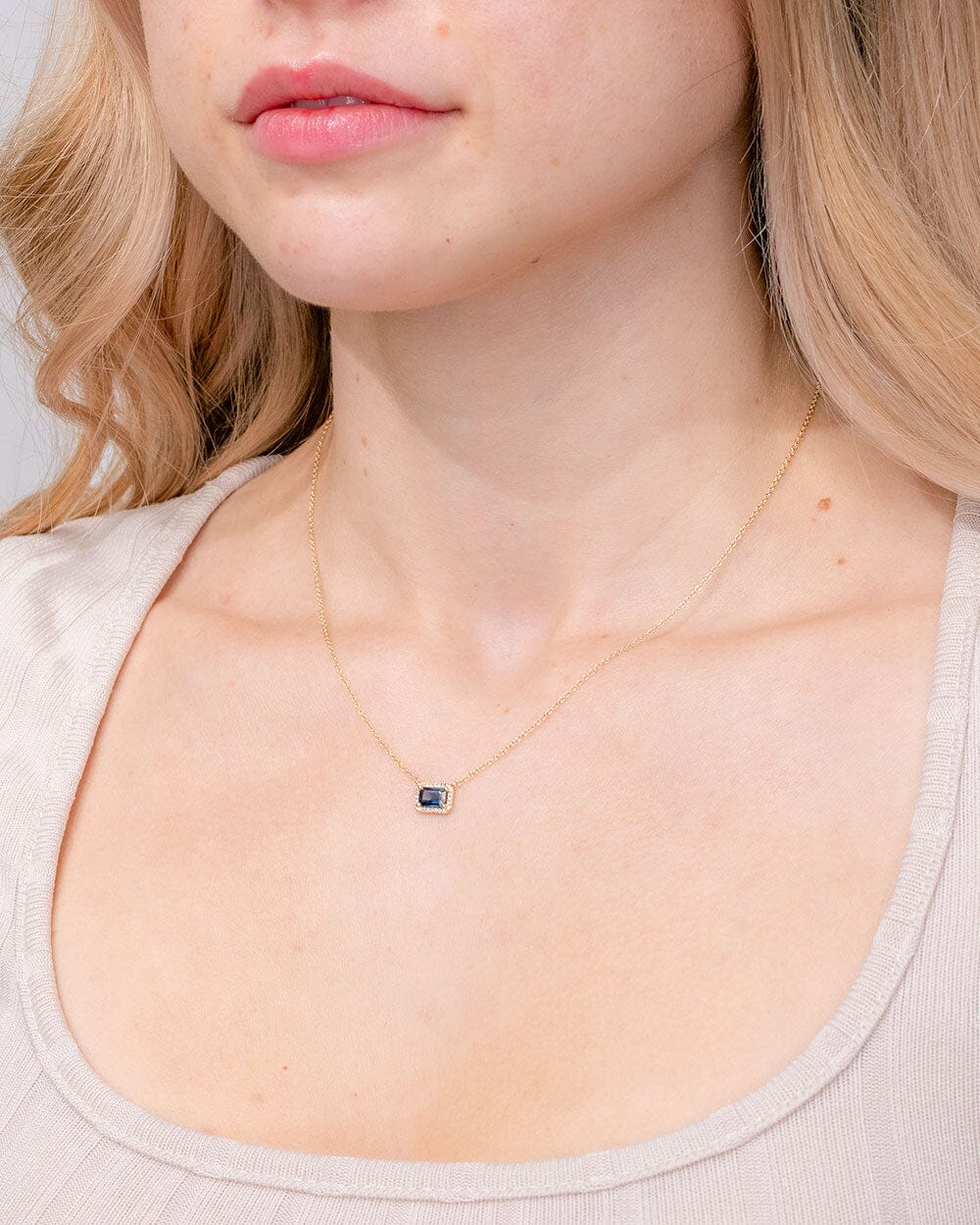 Diamond Halo Blue Sapphire Necklace Necklaces Princess Bride Diamonds