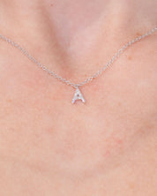 Diamond Initial "A" Necklace 14k White Gold Necklaces Princess Bride Diamonds