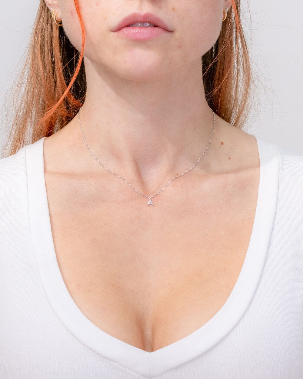 Diamond Initial "A" Necklace 14k White Gold Necklaces Princess Bride Diamonds