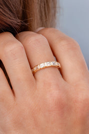 East West Emerald Bezel Ring Rings Princess Bride Diamonds