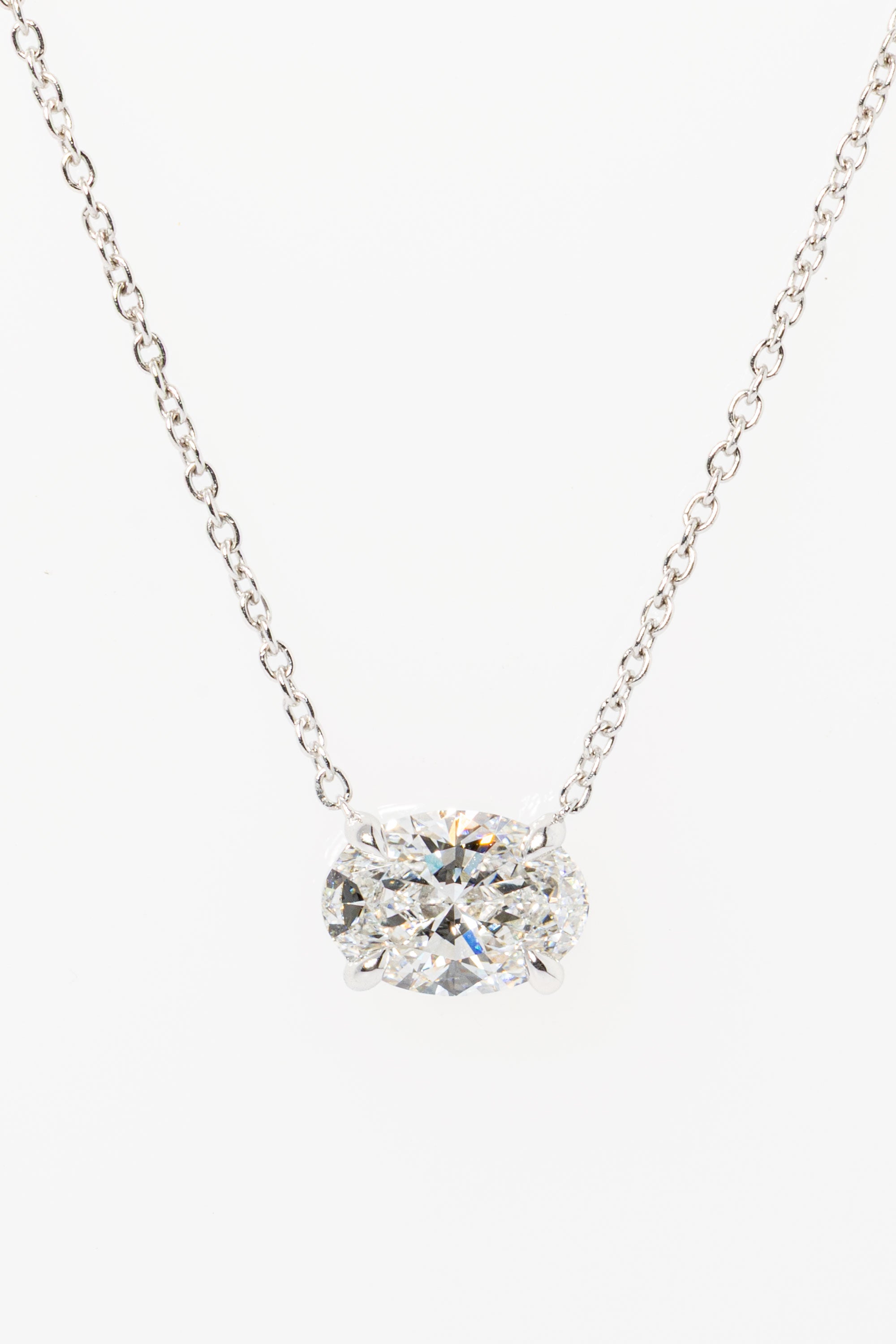 1.5ct East West Oval Brandi Necklace