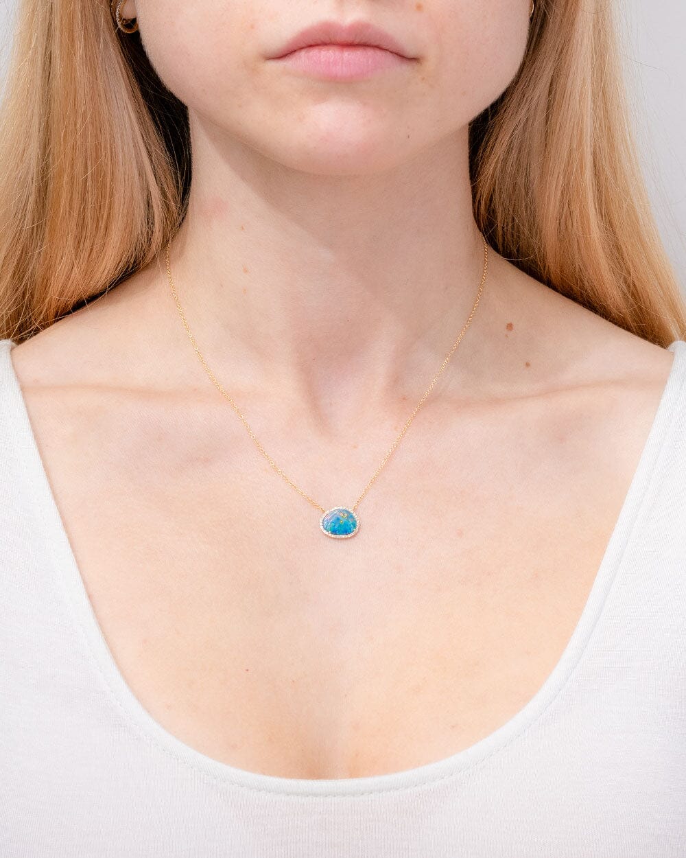 Freeform 2.29ct Opal Necklace Necklaces Princess Bride Diamonds