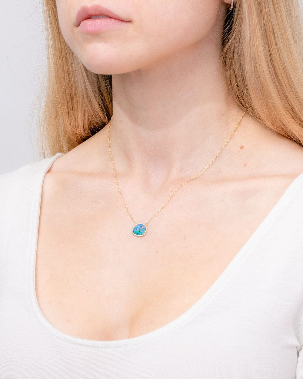 Freeform 2.29ct Opal Necklace Necklaces Princess Bride Diamonds