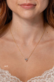 Heart Brandi Necklace Necklaces Princess Bride Diamonds 2ct 14K Yellow Gold